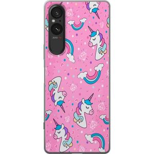 Sony Xperia 10 VI Transparent Mobilskal Enhörningar