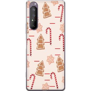 Sony Xperia 1 II Gjennomsiktig Telefondeksel Julens Godisglädje