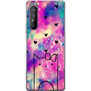 Sony Xperia 1 II Gjennomsiktig Telefondeksel Katt på moln