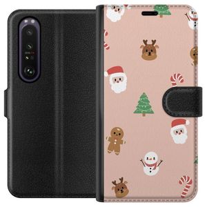 Sony Xperia 1 III Svart Plånboksfodral Klassisk Julfest