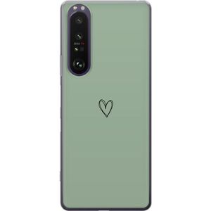 Sony Xperia 1 III Läpinäkyvä Puhelinkotelo Hjärta