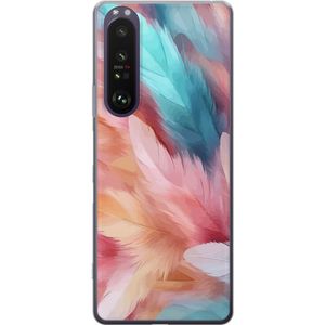 Sony Xperia 1 III Transparent Mobilskal Fjädrar