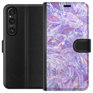 Sony Xperia 1 V Svart Plånboksfodral Glitter