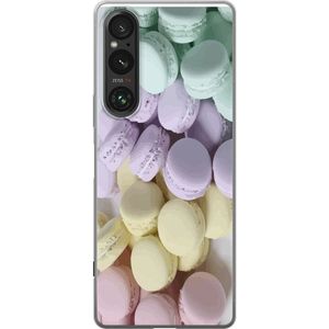 Sony Xperia 1 V Transparent Mobilskal Macarons