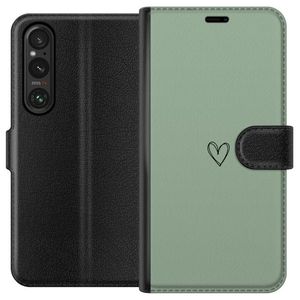 Sony Xperia 1 VI Svart Plånboksfodral Hjärta