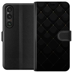 Sony Xperia 1 VI Svart Plånboksfodral Exklusivt Mönster
