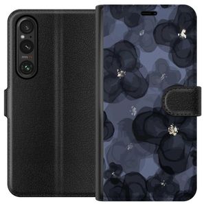 Sony Xperia 1 VI Svart Plånboksfodral Blomsteräng