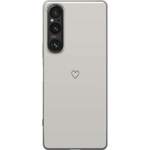 Sony Xperia 1 VI Transparent Mobilskal Grått hjärta