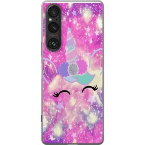 Sony Xperia 1 VI Transparent Mobilskal Glad Enhörning