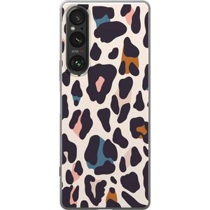 Sony Xperia 1 VI Transparent Mobilskal Leopardmönster