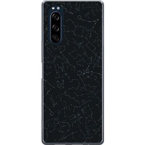 Sony Xperia 5 Transparent Mobilskal Himlakroppar