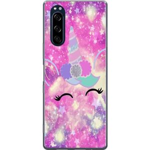 Sony Xperia 5 Transparent Mobilskal Glad Enhörning