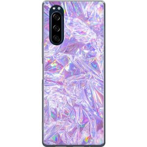 Sony Xperia 5 Transparent Mobilskal Glitter