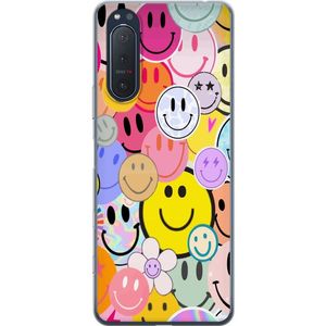 Sony Xperia 5 II Transparent Mobilskal Leende Ansikten