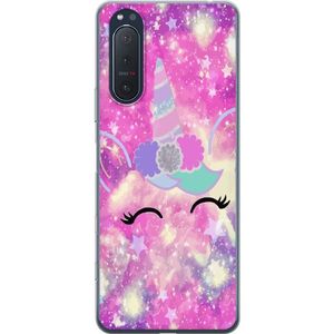 Sony Xperia 5 II Gjennomsiktig Telefondeksel Glad Enhörning