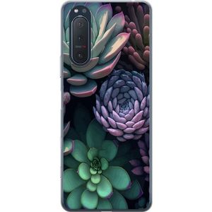 Sony Xperia 5 II Transparent Mobilskal Taklök grön