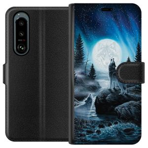 Sony Xperia 5 III Svart Plånboksfodral Varjar på natten