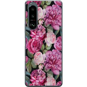 Sony Xperia 5 III Transparent Mobilskal Rosor