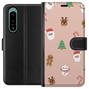 Sony Xperia 5 IV Svart Plånboksfodral Klassisk Julfest