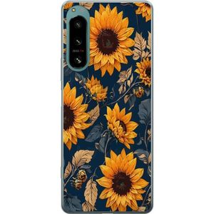 Sony Xperia 5 IV Transparent Mobilskal Solrosor