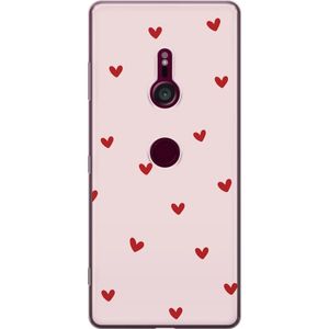 Sony Xperia XZ3 Gjennomsiktig Telefondeksel Små Hjärtan