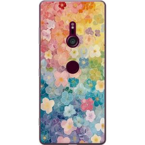 Sony Xperia XZ3 Gjennomsiktig Telefondeksel Miniatyrblommor
