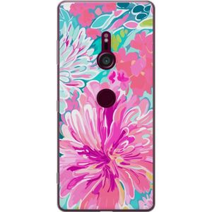 Sony Xperia XZ3 Gjennomsiktig Telefondeksel Blomsterbukett