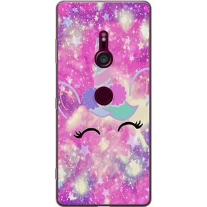 Sony Xperia XZ3 Transparent Mobilskal Glad Enhörning