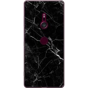 Sony Xperia XZ3 Gjennomsiktig Telefondeksel Svart marmor