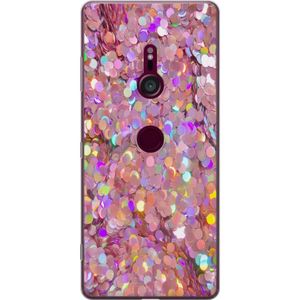 Sony Xperia XZ3 Transparent Mobilskal Glitter