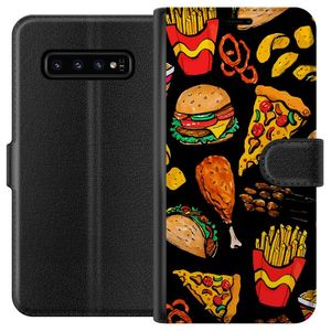 Samsung Galaxy S10 Svart Plånboksfodral Skärpmat