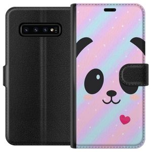 Samsung Galaxy S10 Sort Lommebokdeksel Glad panda
