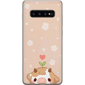 Samsung Galaxy S10 Gjennomsiktig Telefondeksel Gullunge