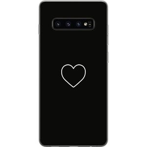 Samsung Galaxy S10 Gjennomsiktig Telefondeksel Hjärta