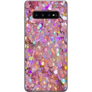Samsung Galaxy S10 Gjennomsiktig Telefondeksel Glitter