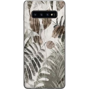 Samsung Galaxy S10 Gjennomsiktig Telefondeksel Skogens löv