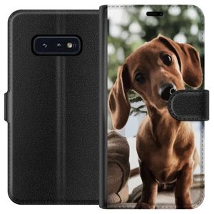 Samsung Galaxy S10e Svart Plånboksfodral Ung Hund