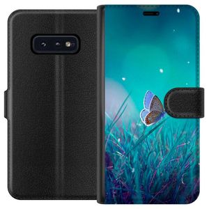 Samsung Galaxy S10e Musta Lompakkokotelo Blå fjäril
