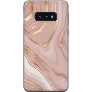 Samsung Galaxy S10e Läpinäkyvä Puhelinkotelo Ljusrosa marmor