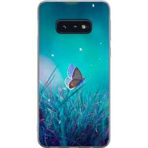 Samsung Galaxy S10e Transparent Mobilskal Blå fjäril