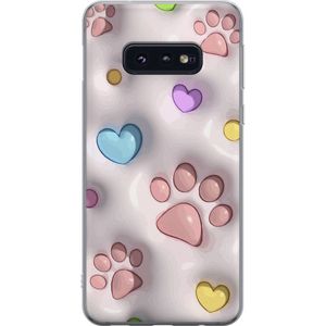 Samsung Galaxy S10e Läpinäkyvä Puhelinkotelo Fluffiga Tassar