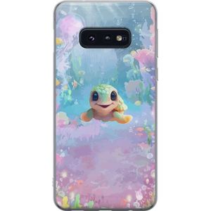 Samsung Galaxy S10e Transparent Mobilskal Glad Sköldpadda
