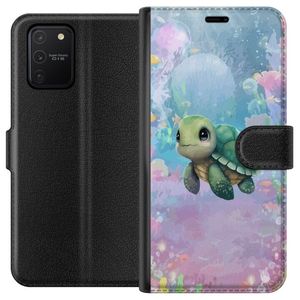 Samsung Galaxy S10 Lite Svart Plånboksfodral Simmande Sköldpadda