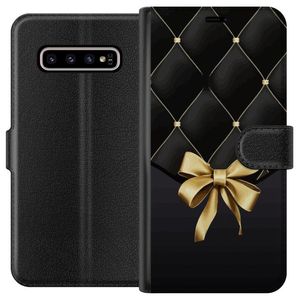 Samsung Galaxy S10+ Musta Lompakkokotelo Elegant Rosett