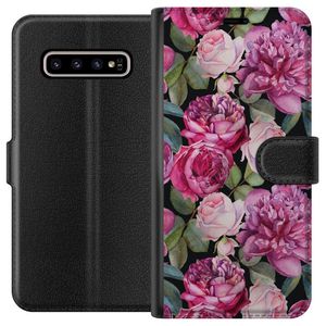 Samsung Galaxy S10+ Musta Lompakkokotelo Rosor