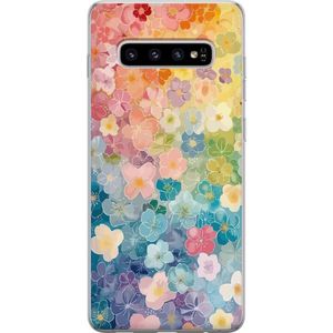 Samsung Galaxy S10+ Transparent Mobilskal Miniatyrblommor