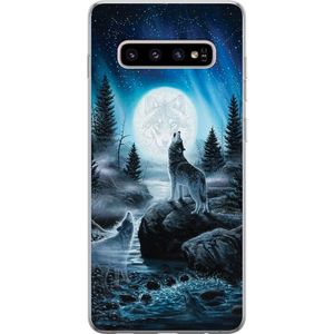 Samsung Galaxy S10+ Transparent Mobilskal Varjar på natten