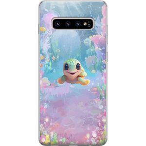 Samsung Galaxy S10+ Transparent Mobilskal Glad Sköldpadda