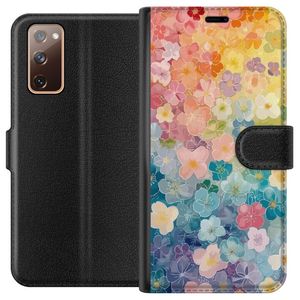 Samsung Galaxy S20 FE Svart Plånboksfodral Miniatyrblommor