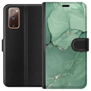 Samsung Galaxy S20 FE Sort Tegnebogsetui Grön Marmor